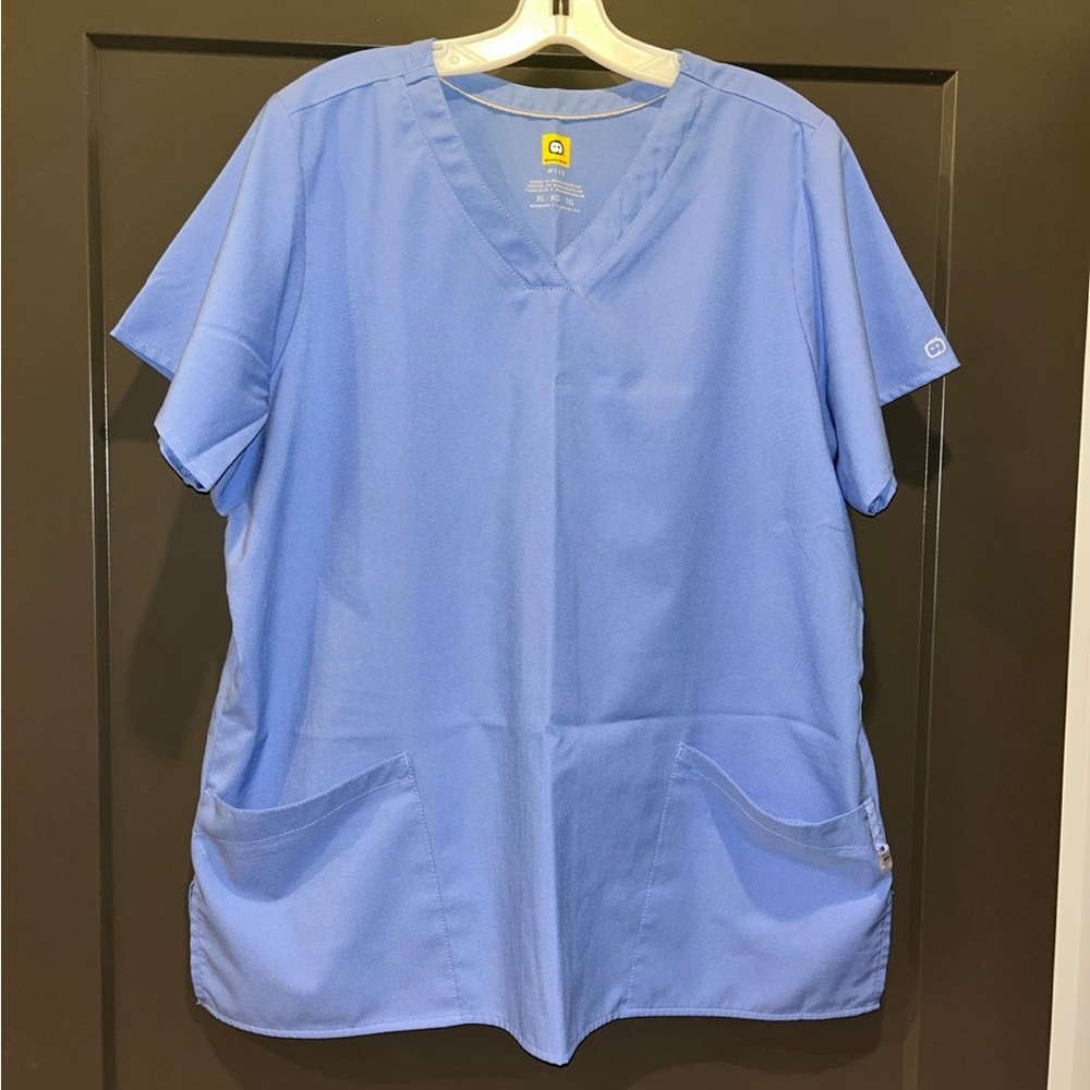 WonderWink Scrub Top - Ceil Blue